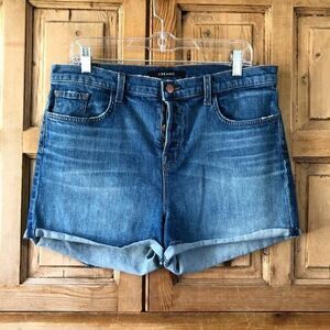 J. Brand Jeans High Rise Button Fly Gracie Jean Shorts Denim Summer Womens Sz 32